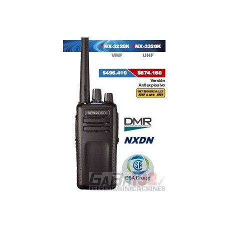 Portátil Kenwood NX-3220K VHF / Digital DMR