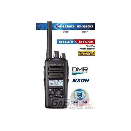 Portátil Kenwood NX-3320K2 UHF / Digital DMR
