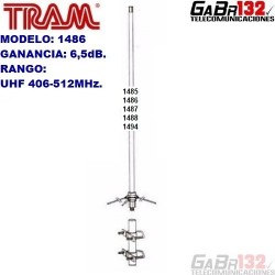 TRAM 1486: Antena Base UHF de Fibra de Vidrio