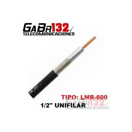 GB-600 Cable Coaxial 1/2" Unifilar