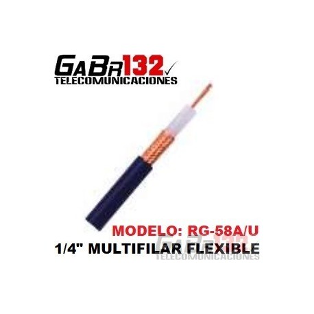 RG58A/U Cable Coaxial 1/4" Multifilar